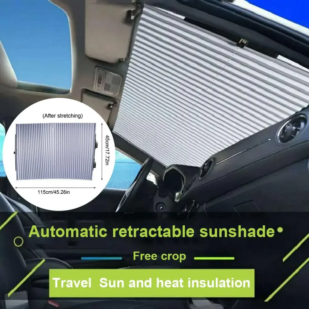 

NEW2023 Windshield Sun Shade For Car Thicken 5-Layer UV Reflector Auto Front Retractable Window Sunshade Visor Shield Cover