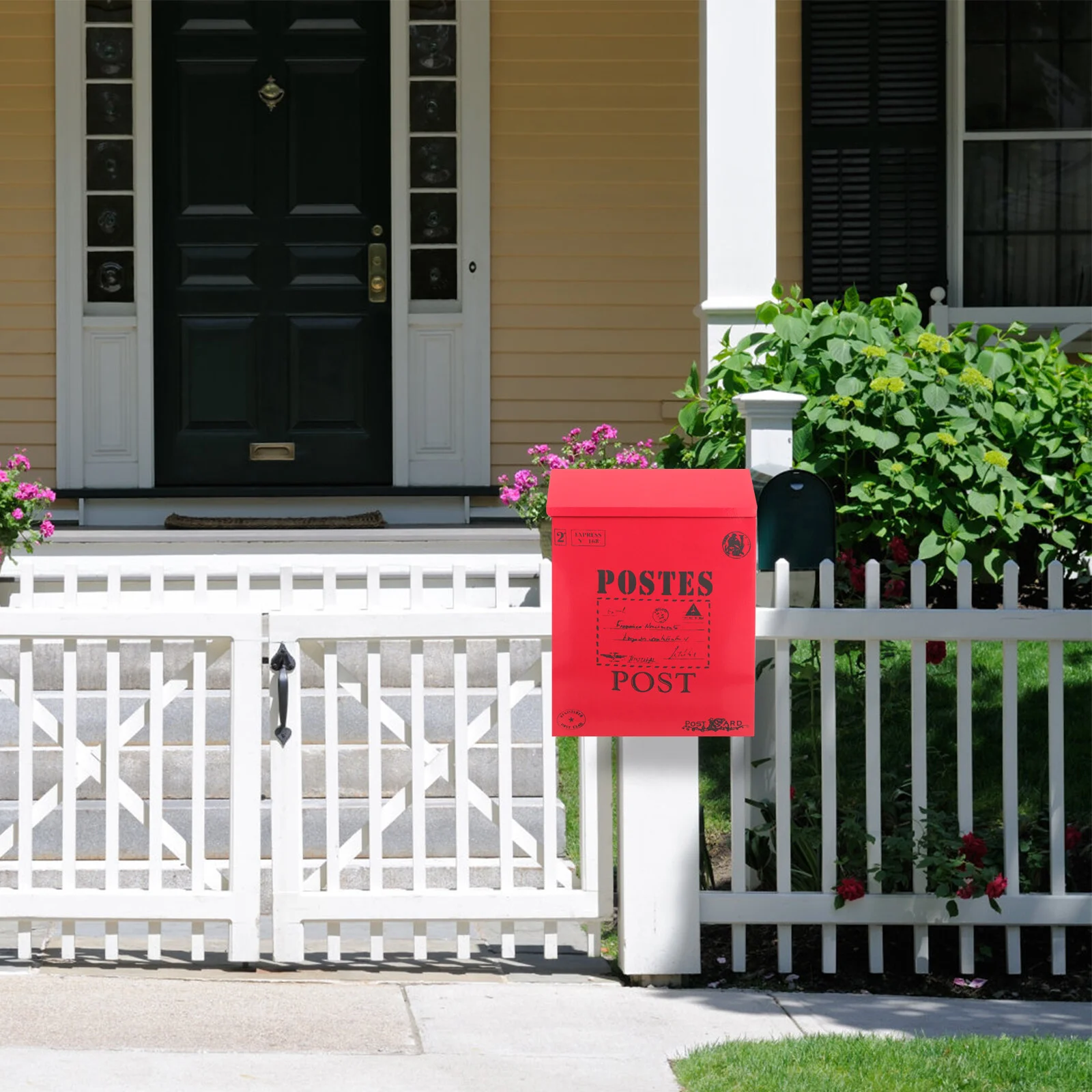 

Tickets Wall Mount Iron Mailbox Drop Box With Lockes Home Outdoor Mounted Retro Style