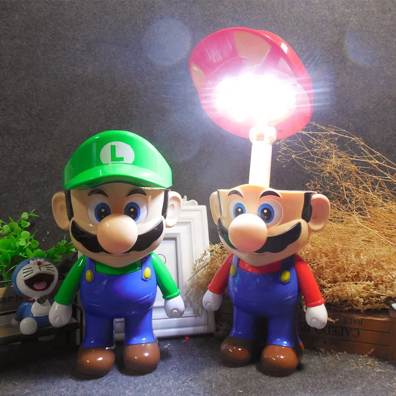 

Classic Game Super Mario Bros LED Table Lamp Mario Luigi Model USB Rechargeable Bedroom Bedside Lamp for Children's Room