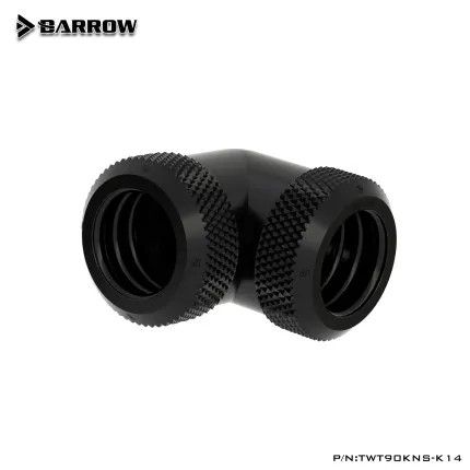 Фото Barrow G1/4 ''X 2 двойная головка, жесткая трубка 90 D, многозвеньевой адаптер 12 мм 14 мм, черный/серебристый/белый/золотистый, стандартная №3