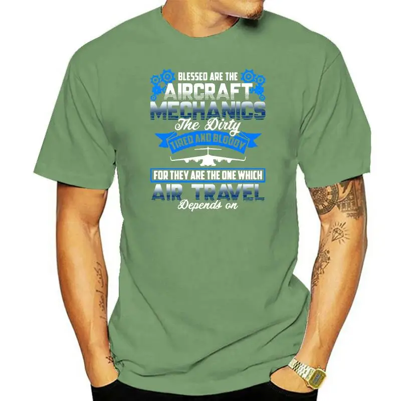 Print Tshirt For Men Cool Comic Aircraft Mechanic T Shirts White Streetwear Plus Size S-5xl Camisas Shirt