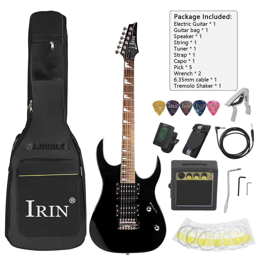 

IRIN 6 Strings Electric Guitar 24 Frets Electric Guitar Guitarra With Bag Speaker Necessary Guitar Parts & Accessories R-170