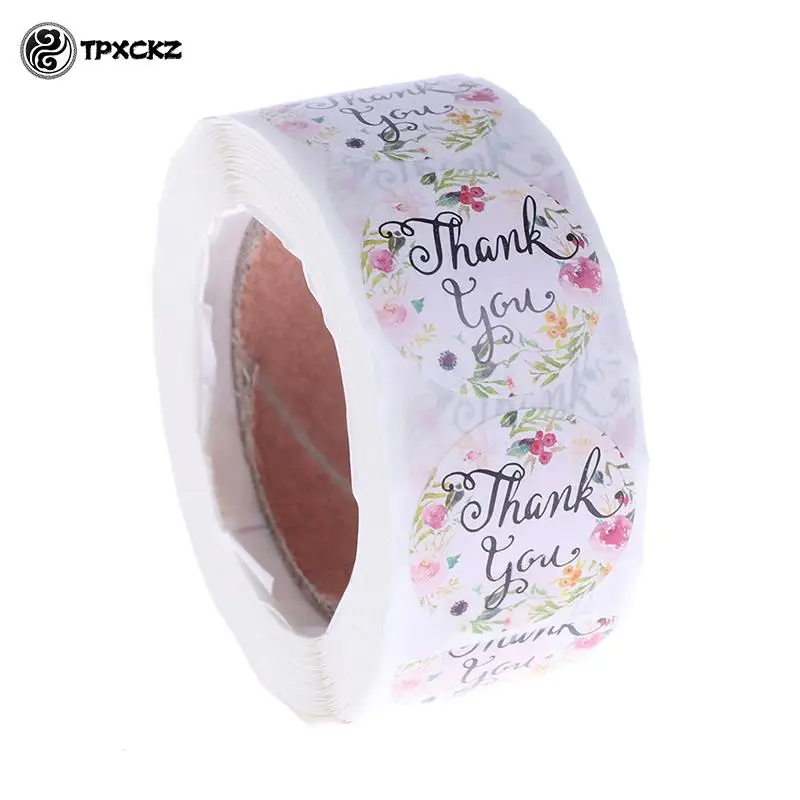 

500 шт., наклейки «Thank You»