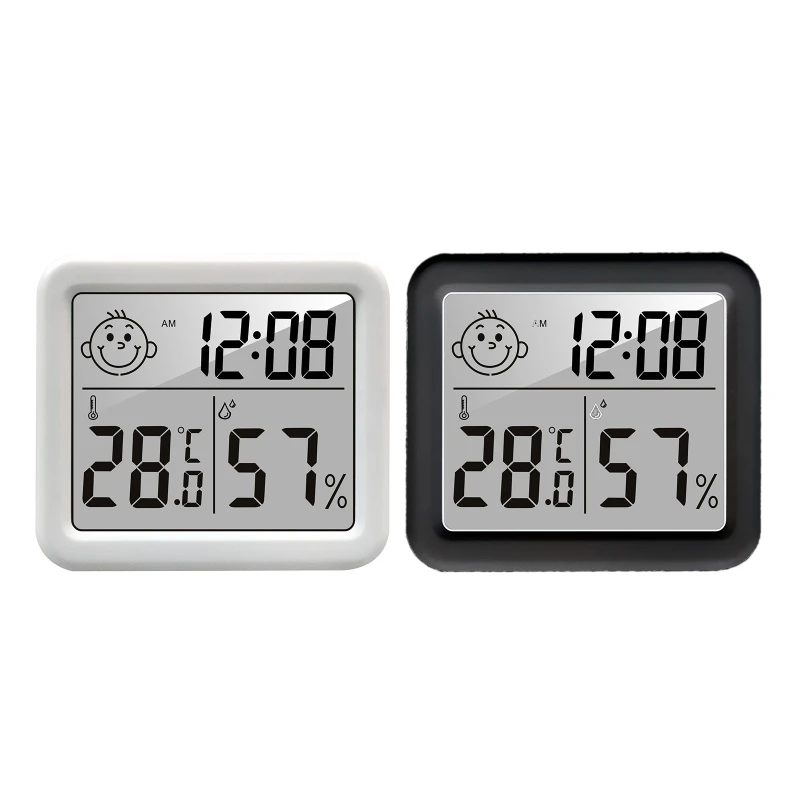 

Digital Hygrometer Indoor Thermometer Room Thermometer & Humidity Gauge Clock Drop Shipping
