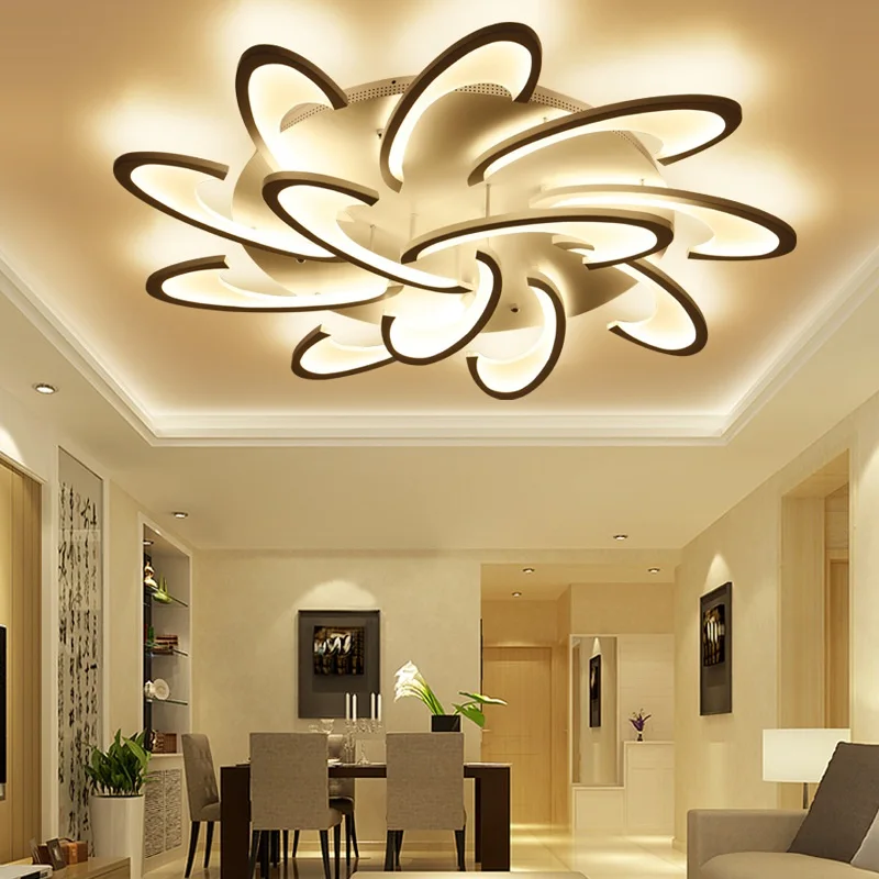 

LED modern ceiling lamp simple fashion art 15 head chandelier lighting 160W 220V luxury lamps