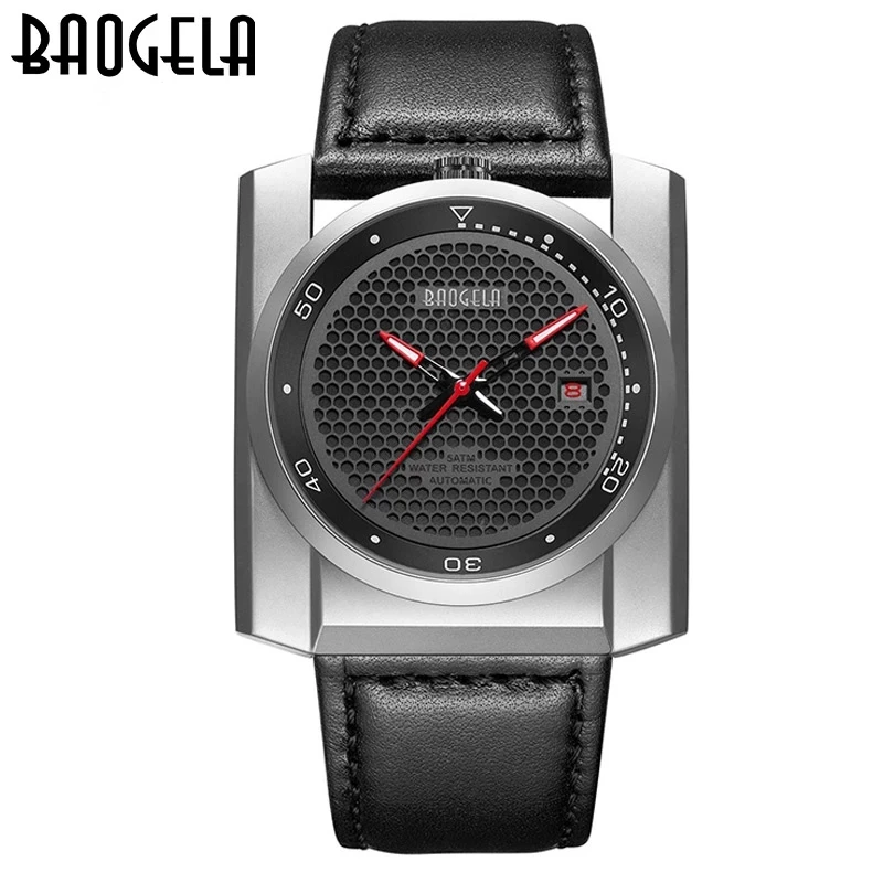 

BAOGELA Luxury Automatic Watches Men Rectangle Dial Analogue Japan Mechanical Business Wristwatch Relogios Masculino Clock 6775