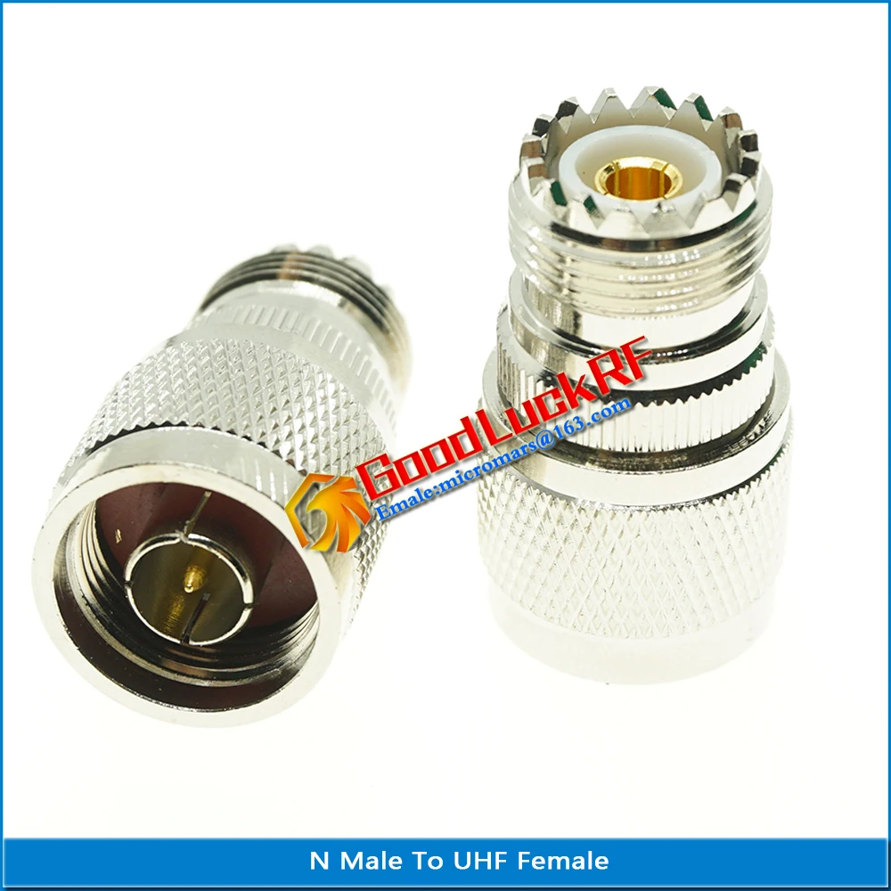 

1X Pcs N To UHF PL259 SO239 Connector Socket N Male To UHF Female Plug N - UHF Nickel Plated Brass Straight RF Coaxial Adapters