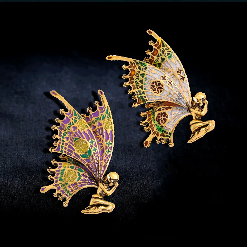 

Fashion European and American Diamond Inlaid Wings Butterfly Fairy Simple Pin Brooch for Women Jewelry Clothing Accessories Gift