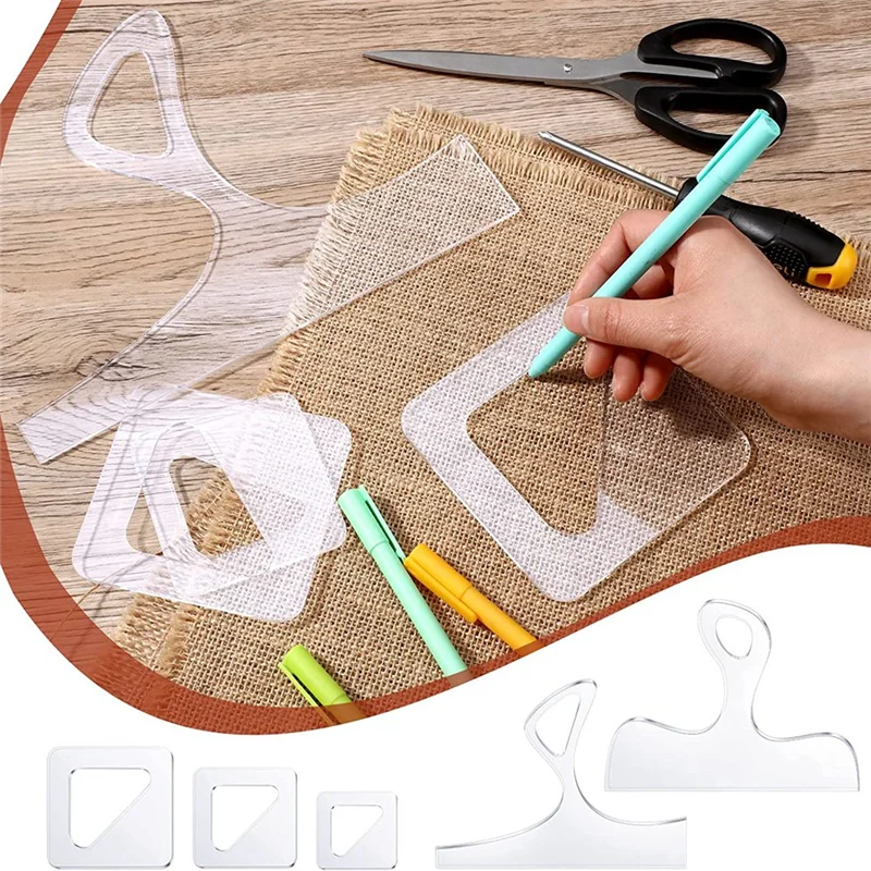 5 шт. шаблоны маршрутизаторов для деревообработки акриловые угловые трафареты с