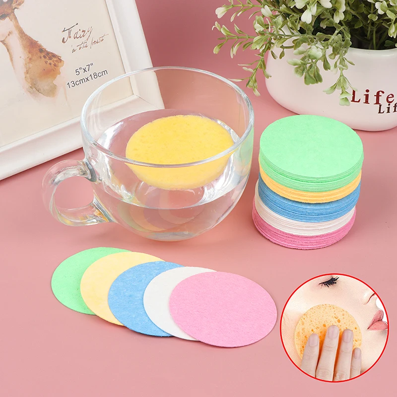 10pcs Face Cleaning Sponge Pad for Exfoliator Mask Facial SPA Massage Makeup Removal Thicker Compress Natural Cellulose Reusable