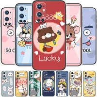 cartoon cute phone case for oneplus nord n100 n10 5g 9 8 pro 7 7pro oneplus 7 pro 17t 6t 5t 3t soft back coque funda black