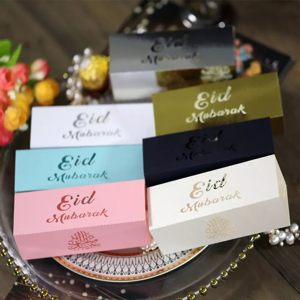 

5pcs/set Eid Mubarak Decor Candy Box Eid Decor Ramadan Decoration 2022 Islamic Muslim Party Kareem Gift Box Al Adha Eid Ramadan
