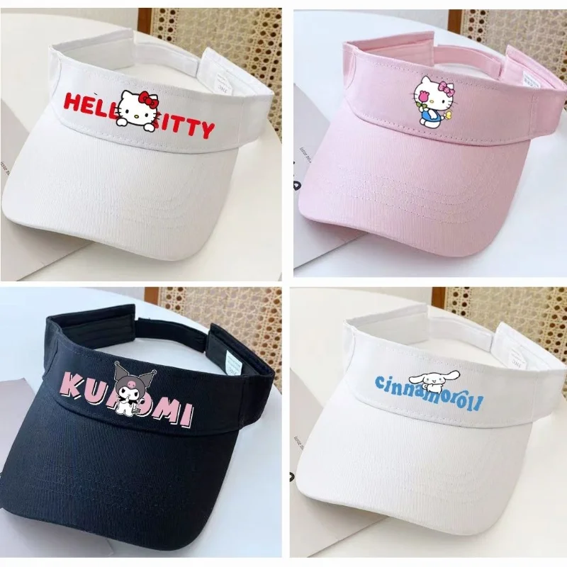 

Kawaii Sanrios мультфильм Kuromi Hellokittys Cinnamoroll милая девушка Солнцезащитная шляпа летняя Солнцезащитная Шляпа Бейсболка подарок девочке на день рождения