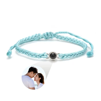 2022 New Custom Projection Braided Bracelet Personalized Photo Bracelet Custom Jewelry Memorial Birthday Valentine's Day Gift 1