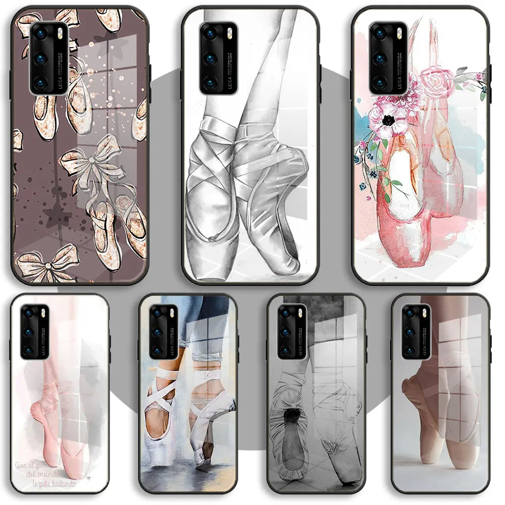 Чехол из закаленного стекла для Samsung Galaxy S22 S21 S20 S11 Ultra S10 S9 S8 Plus Lite балетные тапочки
