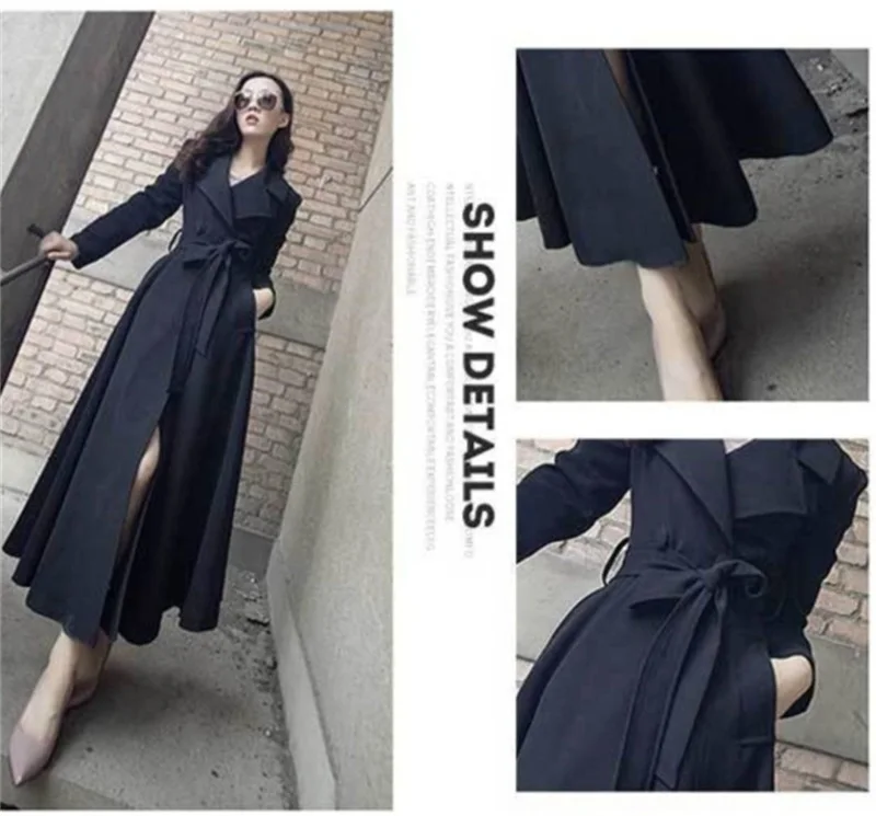 Женский длинный пиджак с поясом Осенний хлопковый дизайнерский Блейзер яркого