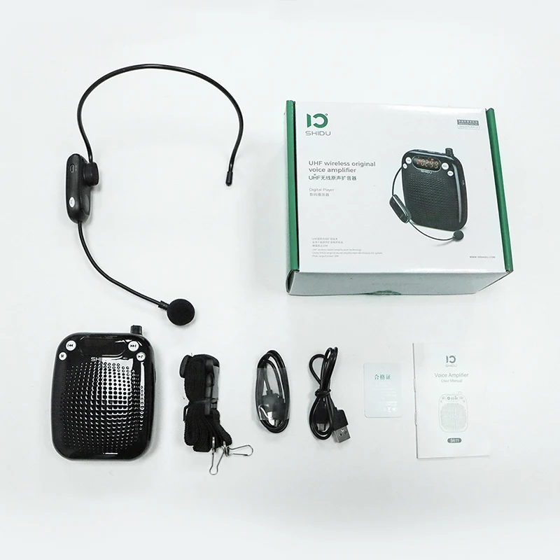 SHIDU 10W Portable Voice Amplifier Wired Microphone HiFi Audio Mini Speaker For Teachers Tourrist Guide Yoga Instructors S611 enlarge