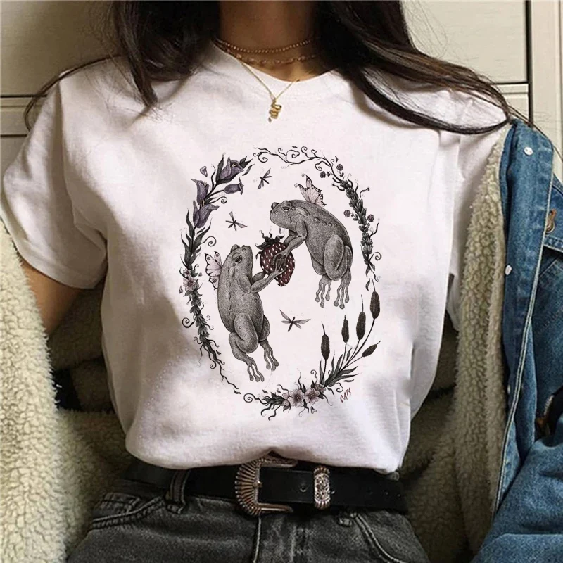 

2021 cartoon pattern 90s style autumn fall casual fashion female cartoon t-shirt women's t-shirt top pattern t-shirt.
