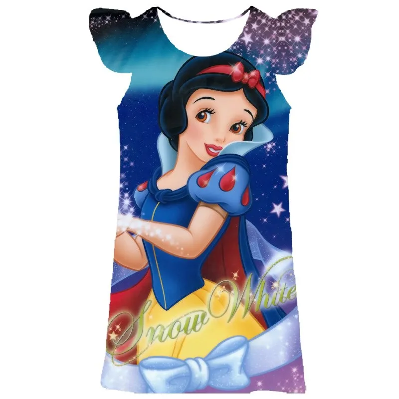 

Классические сказочные персонажи Диснея, Белоснежка, повседневная одежда для маленьких девочек, милое летнее детское платье для малышей, д...