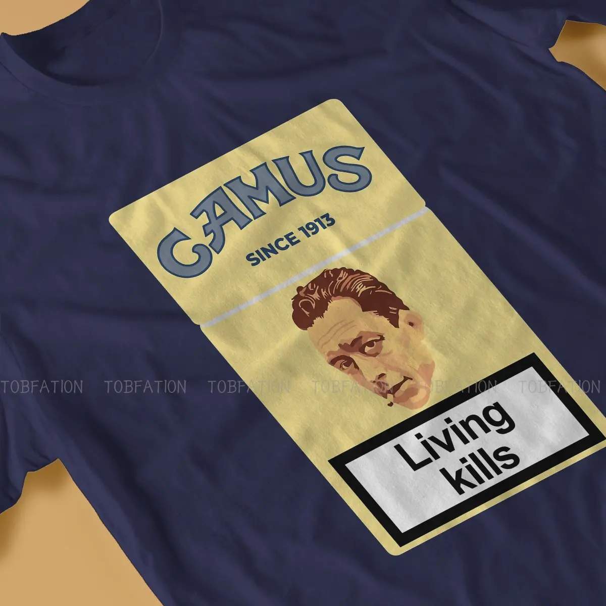 Футболка мужская с круглым вырезом хипстерская стильная тенниска из ткани в