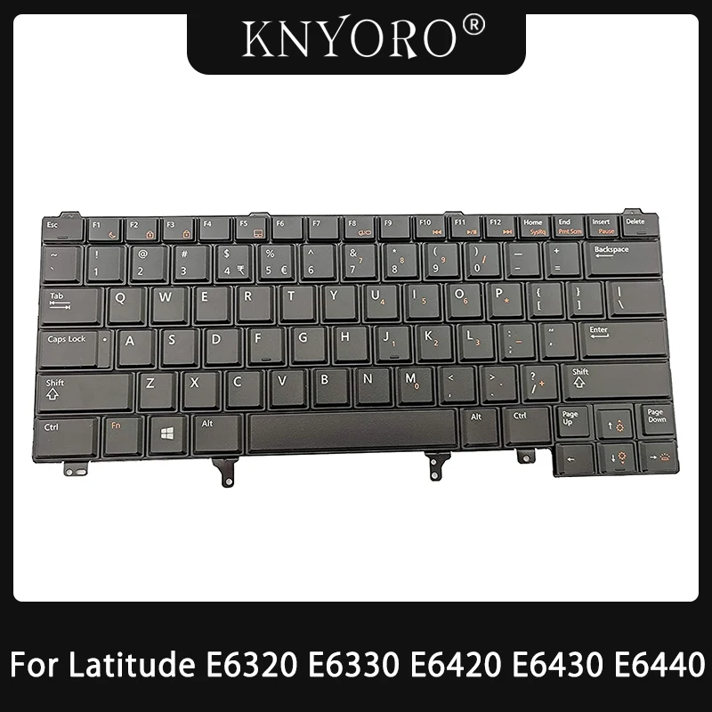 Backlight Teclado para Dell Latitude E6320 E6330 E6420 E6430 E6440 E6220 E5420 E5430 Notebook Backlit Teclado Inglês us