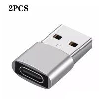 2pcs usb c adapter otg type c to usb adapter type c otg adapter cable for iphone 12 pro max for airpods 1 2 3 phone usb adapters