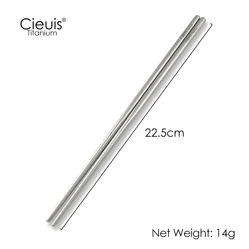 

Pure Titanium Chopsticks 22.5cm Long Chop Sticks for Outdoor Camping Tableware Dinnerware Picnic Cutlery Utensils Dropshipping