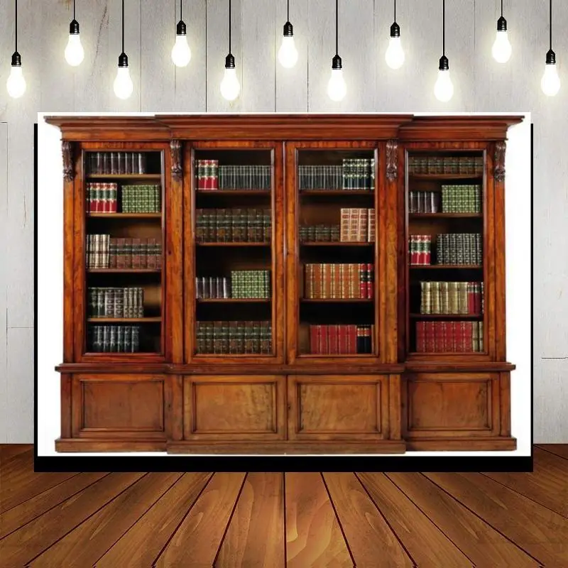 Фон для фотосъемки с изображением книжной полки