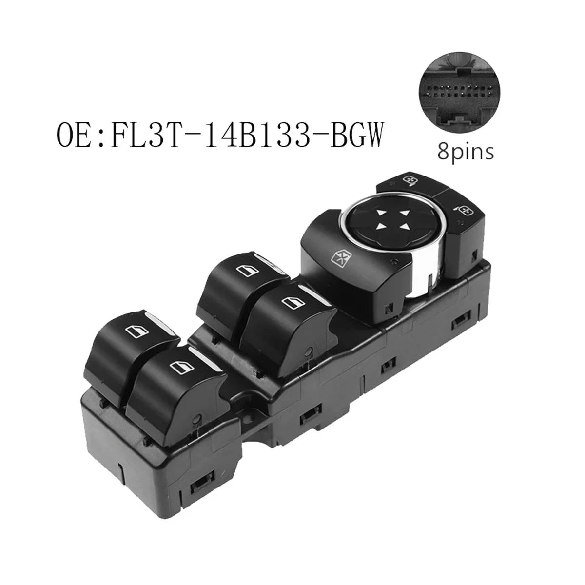 FL3T-14B133-BGW Driver Side Power Master стеклоподъемник кнопка управления для Ford F150 F-150 2015-2020