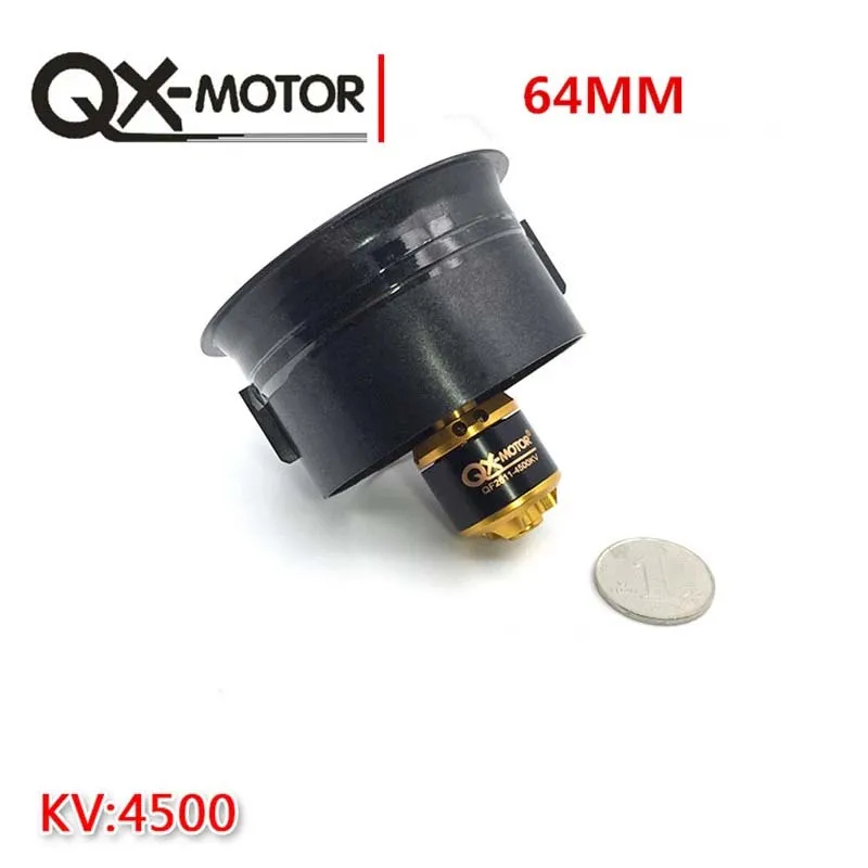 

QX-MOTOR 1 Набор 64 мм EDF set QF2611-4500KV бесщеточный двигатель с 5 лезвиями с вентилятором для радиоуправляемого самолета