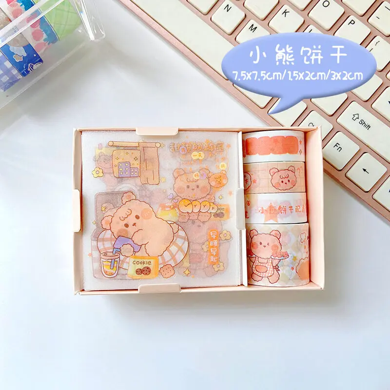 

Cartoon Washi Tape for Student Diy Decoration Cute Bear Washi Tape