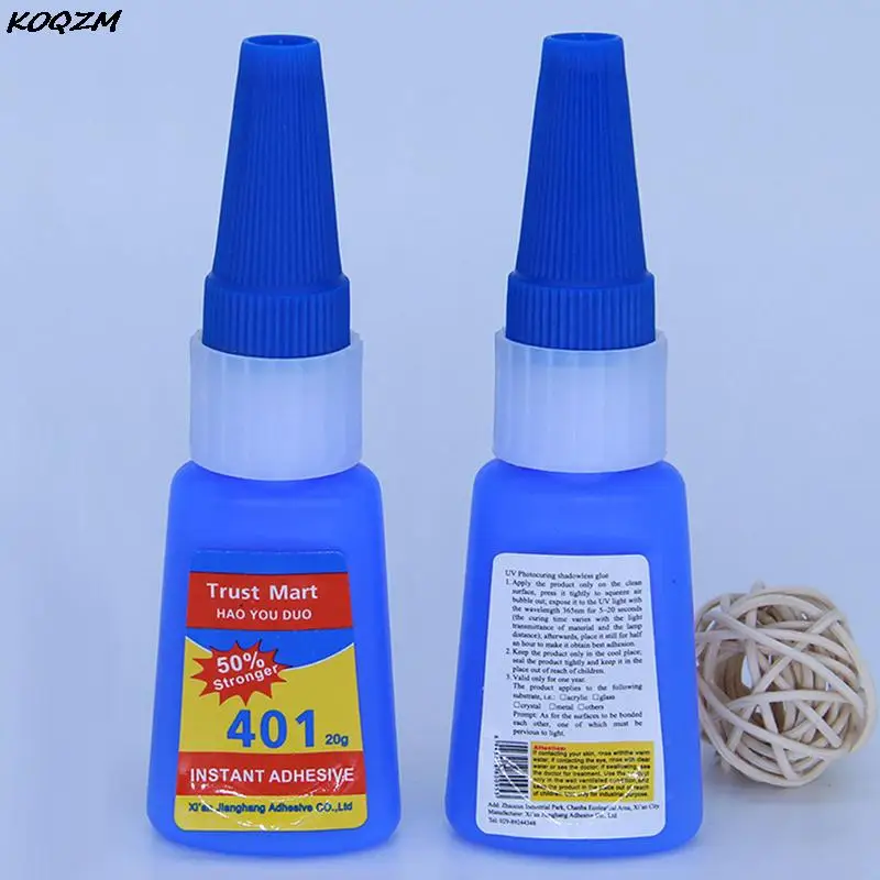 1PCS 401 Instant Fast Adhesive 20ML Bottle Stronger Super Glue Multi-Purpose Fix HOT Super Strong Liquid Colorless Glue