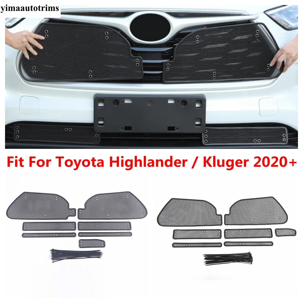 

Передняя решетка для защиты от насекомых, сетчатая защитная вставка для Toyota Highlander / Kluger 2020-2023, внешние аксессуары для автомобиля