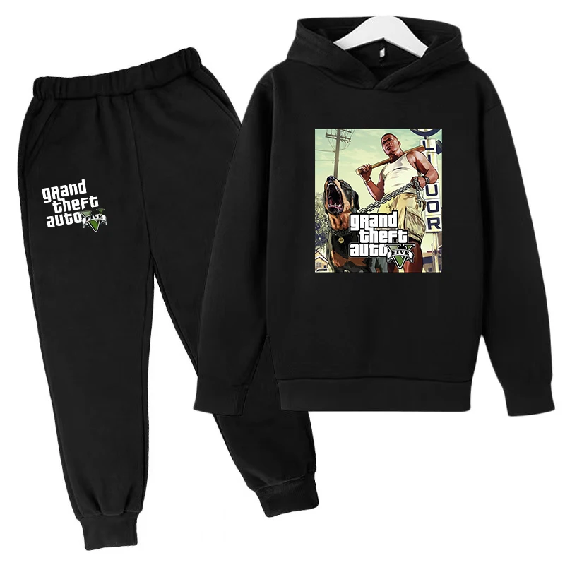 Детская осенне-зимняя модная толстовка с капюшоном для мальчиков и девочек GTA