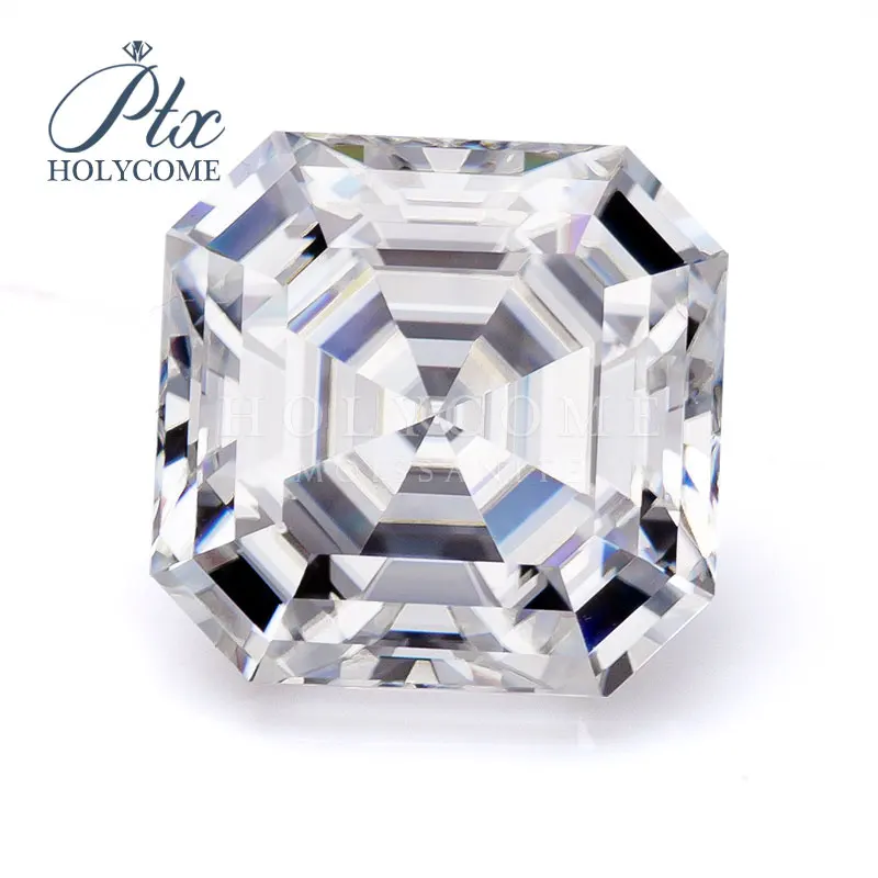 3x3-12x12 мм Holycome Свободный Муассанит с сертификатом GRA Asscher Cut DEF VVS1 Бесплатная