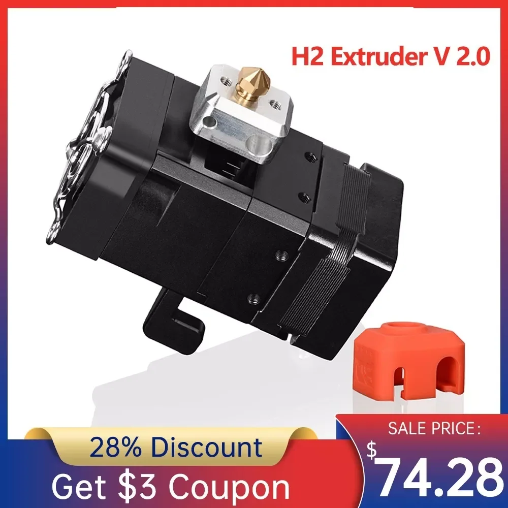 

NEW2023 New H2 Extruder Direct Drive Dual Gear Hotend 3D Printer Parts For B1 BX Artillery X1 Ender 3 V2 CR10 DIY VS DDB TITAN E