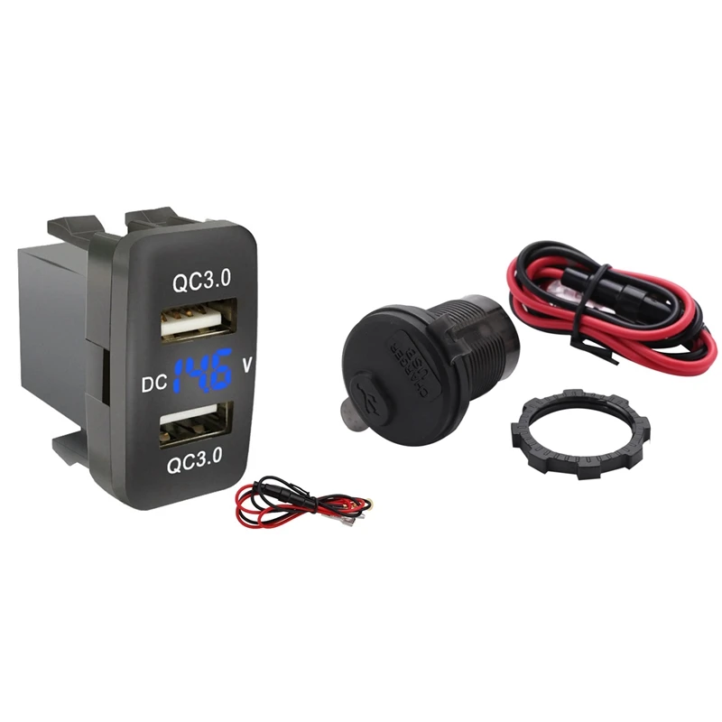 

Двойное зарядное устройство USB адаптер светодиодный вольтметром и автомобильным двойным USB быстрая зарядка с дисплеем вольтметр