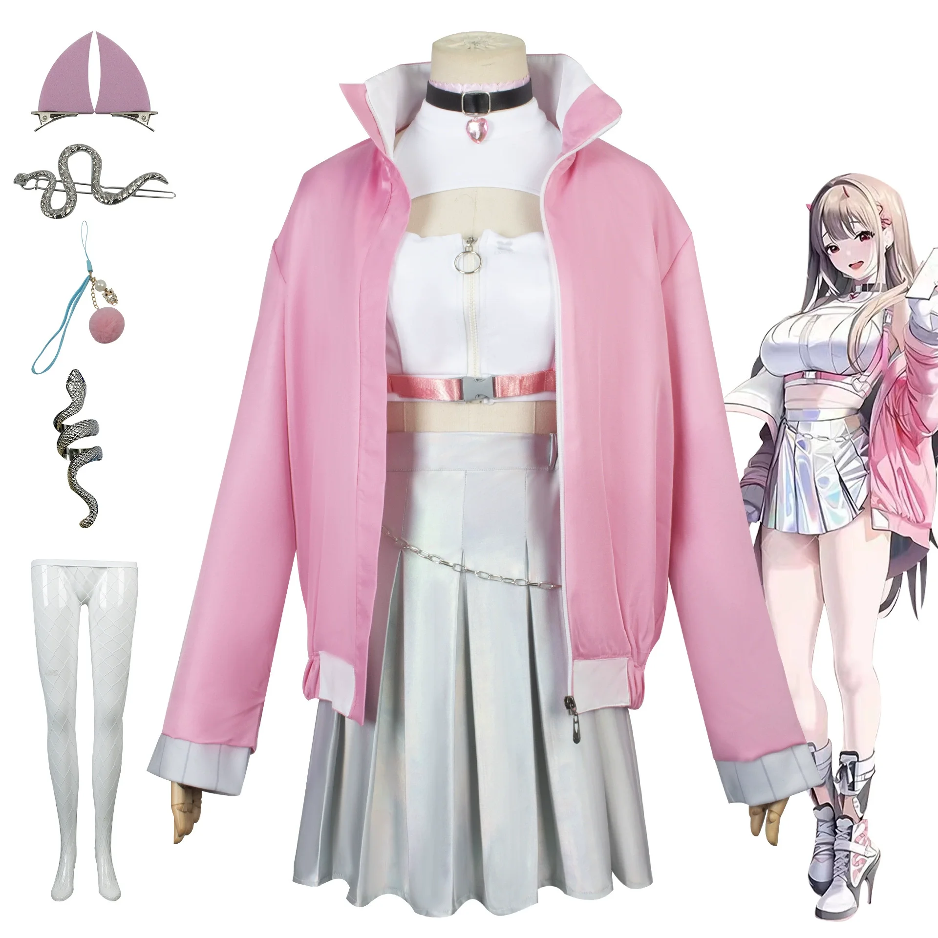 

Anime Game NIKKE：The Goddess of Victory Viper Cosplay Costumes Girls Sports Jacket Vest JK Uniform Skirt Comic Con Set Halloween