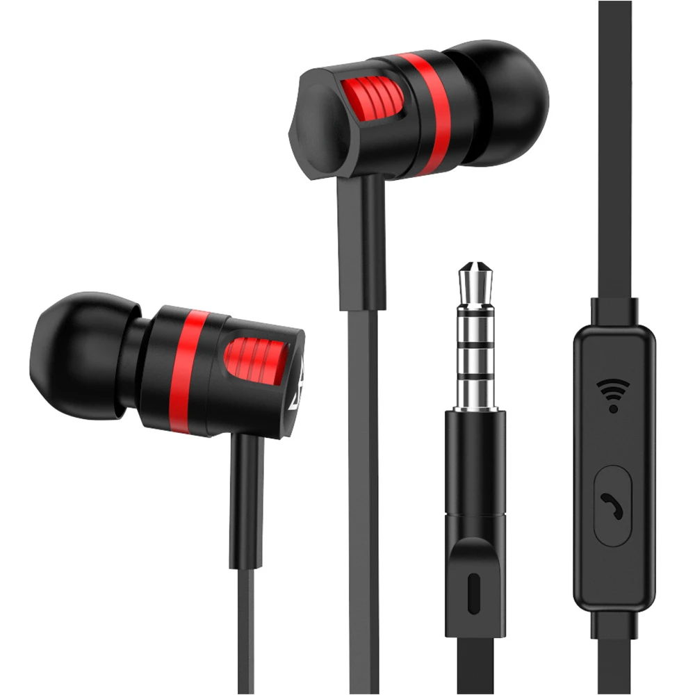 

2023New Gaming Headset Wired Earphones In Ear 3.5mm For Computer iPhone PC Earbuds Bass Stereo Sport Handfree With Mic