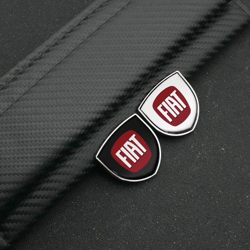 

2pcs Metal Car Styling Stickers Golden Badge Decal Accessories For FIAT 500 Grande Stilo Freemont Punto Astra Bravo 500X Ducato