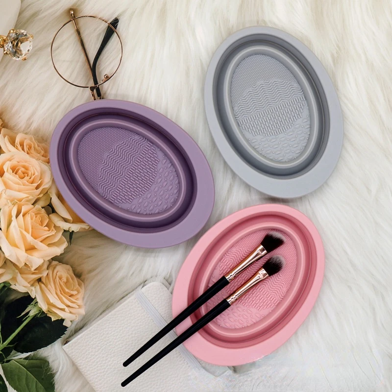 

Мытье кистей для макияжа гелевый чистящий коврик, ручной инструмент, силиконовая Кисть для макияжа, очиститель основы, Кисть для макияжа, ск...