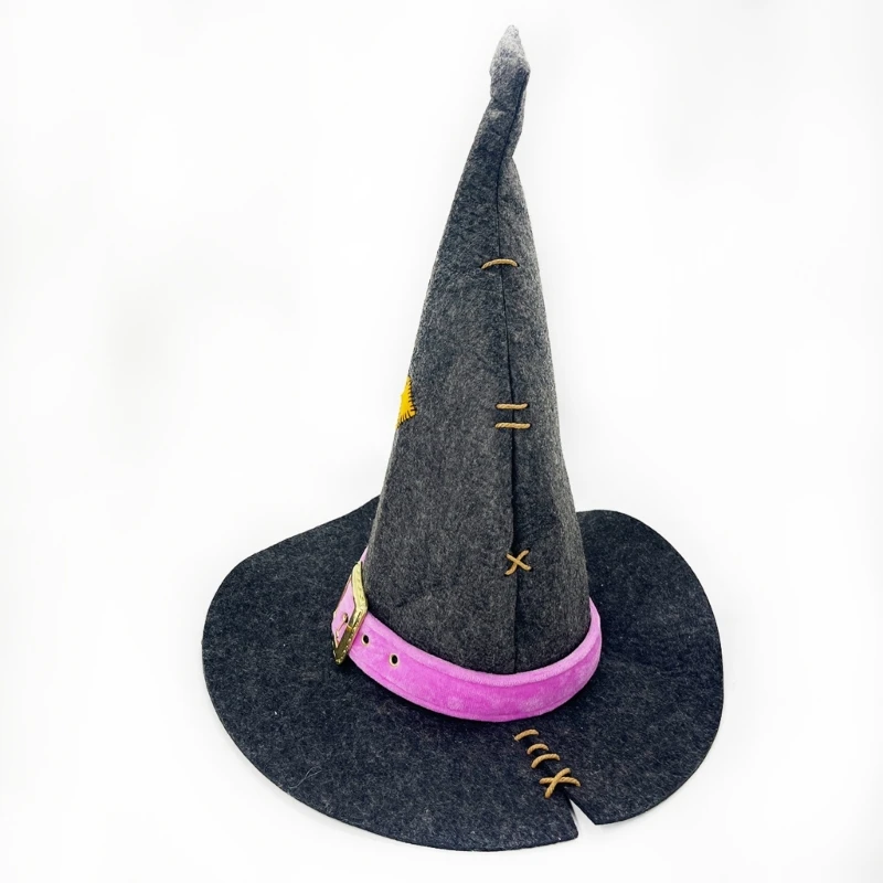 

N58F шапки ведьмы, аксессуар для костюма на Хэллоуин, украшения для вечеринки на Хэллоуин, шляпа, элегантная шляпа фокусника для