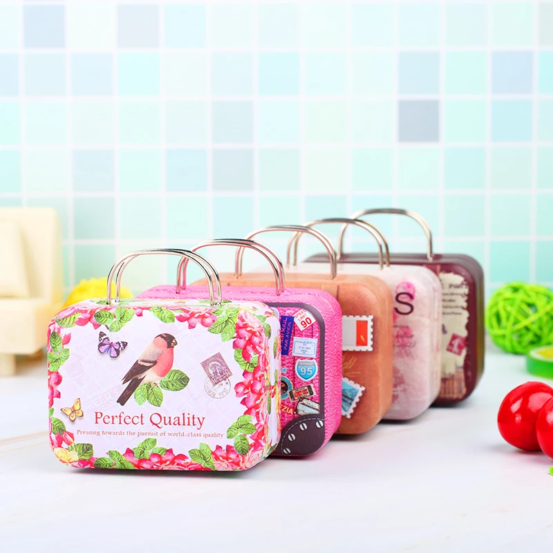 1 шт. жестяная мини-коробка для хранения ювелирных изделий