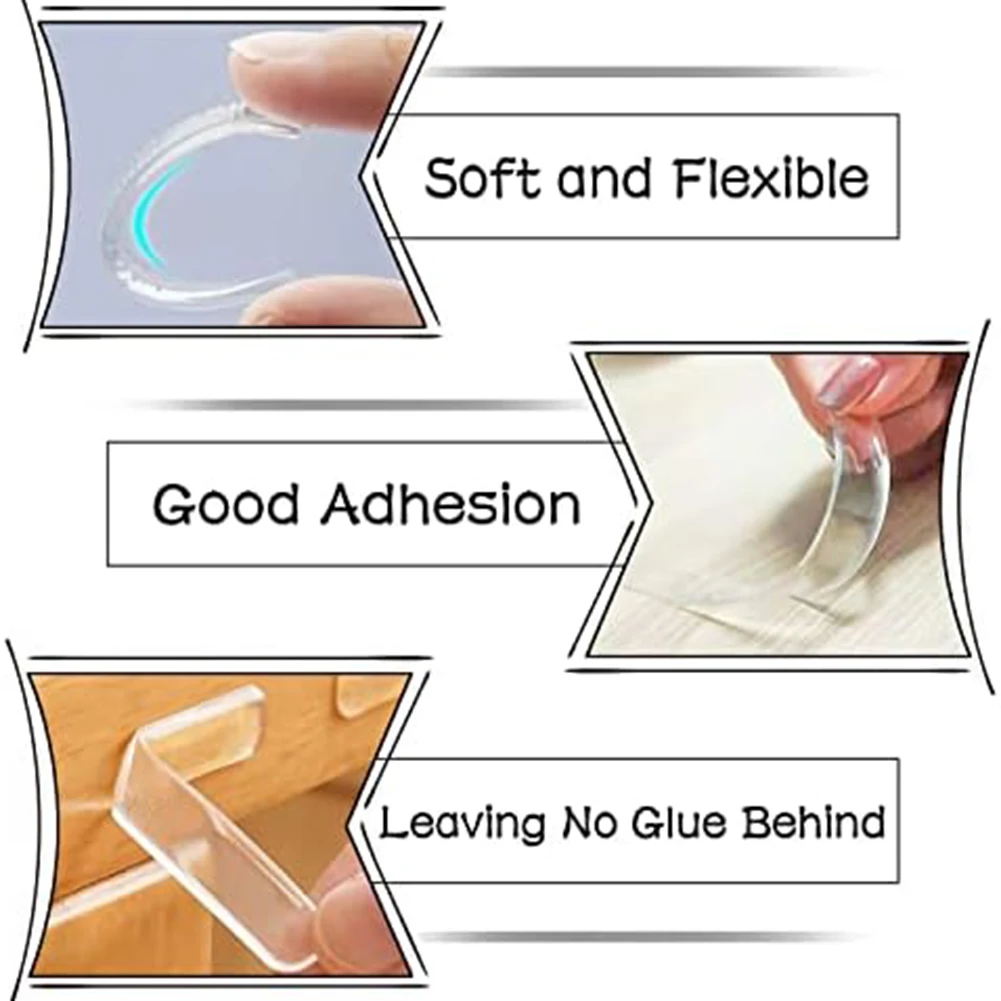 1 шт. силиконовые клейкие буферные накладки противоударная полоса для
