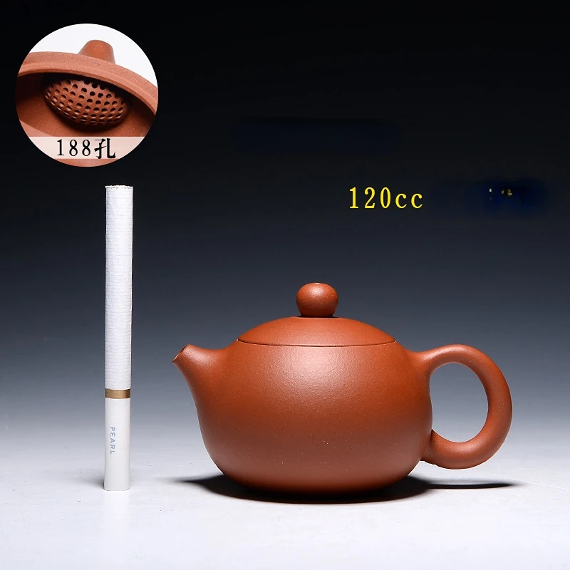 

120ml Chinese Yixing Purple Clay Teapots Classic Xishi Tea Pot 188 Ball Hole Filter Kettle Master Handmade Zisha Teaware Gifts