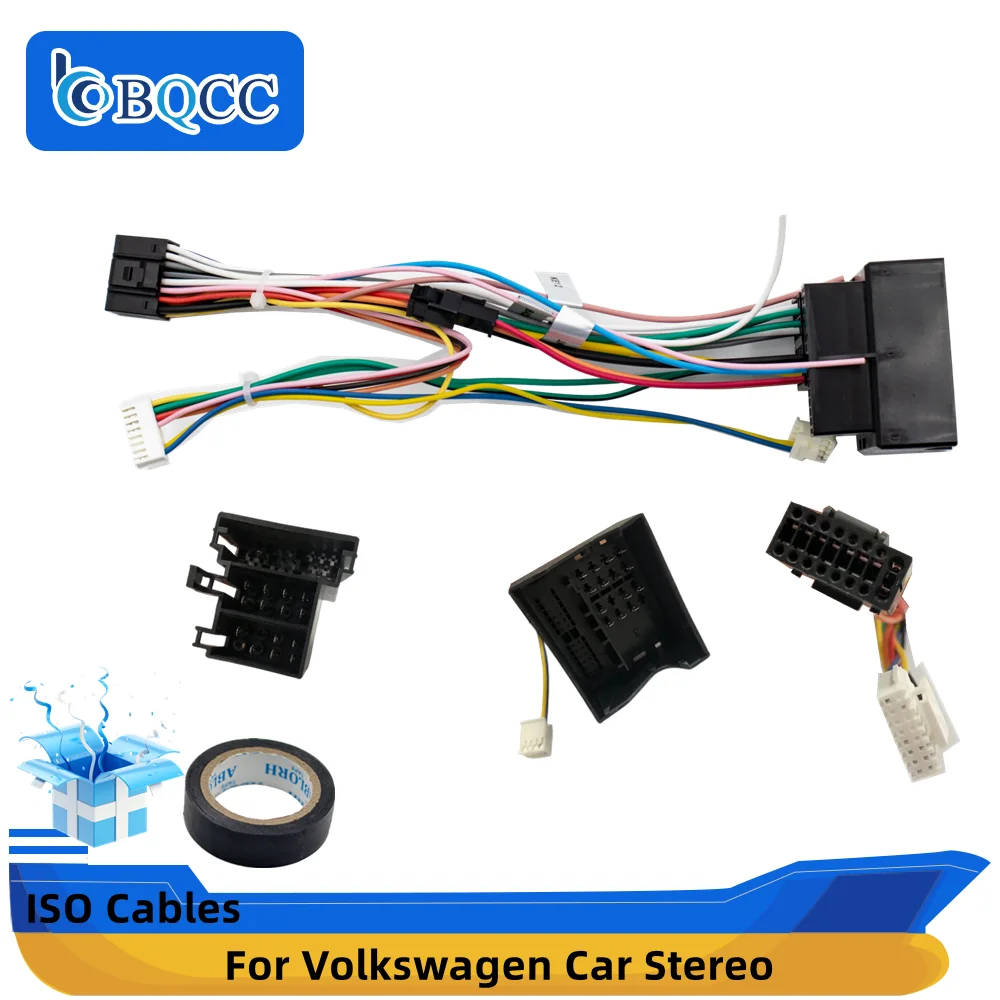 

Бесплатная доставка, автомобильный стерео-радиопровод, адаптер для Volkswagen Passat Bora Fox Golf Tiguan для Skoda Audi, проводка, жгут проводов