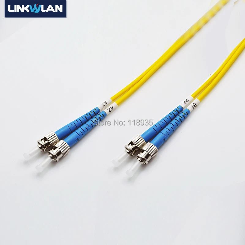 

(2pcs/lot) ST-ST Singlemode OS2 1m/2m/3m/4m/5m/6m/7m/8m/9m/10m Fiber Optic Cable Patch Cord, Duplex, Yellow Color, LSZH