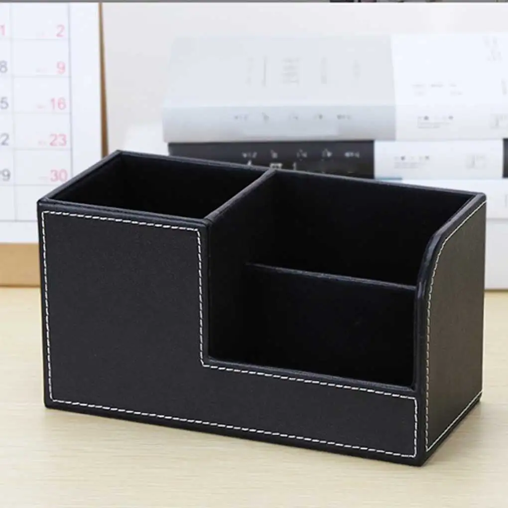 

Пенал большой емкости, кожаный держатель, многофункциональный органайзер для хранения канцелярских принадлежностей, для школы и офиса