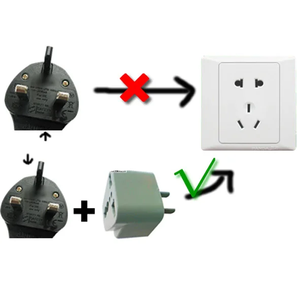 Universal Travel AC Wall Power Adapter China and UK Plug to US Socket | Электроника