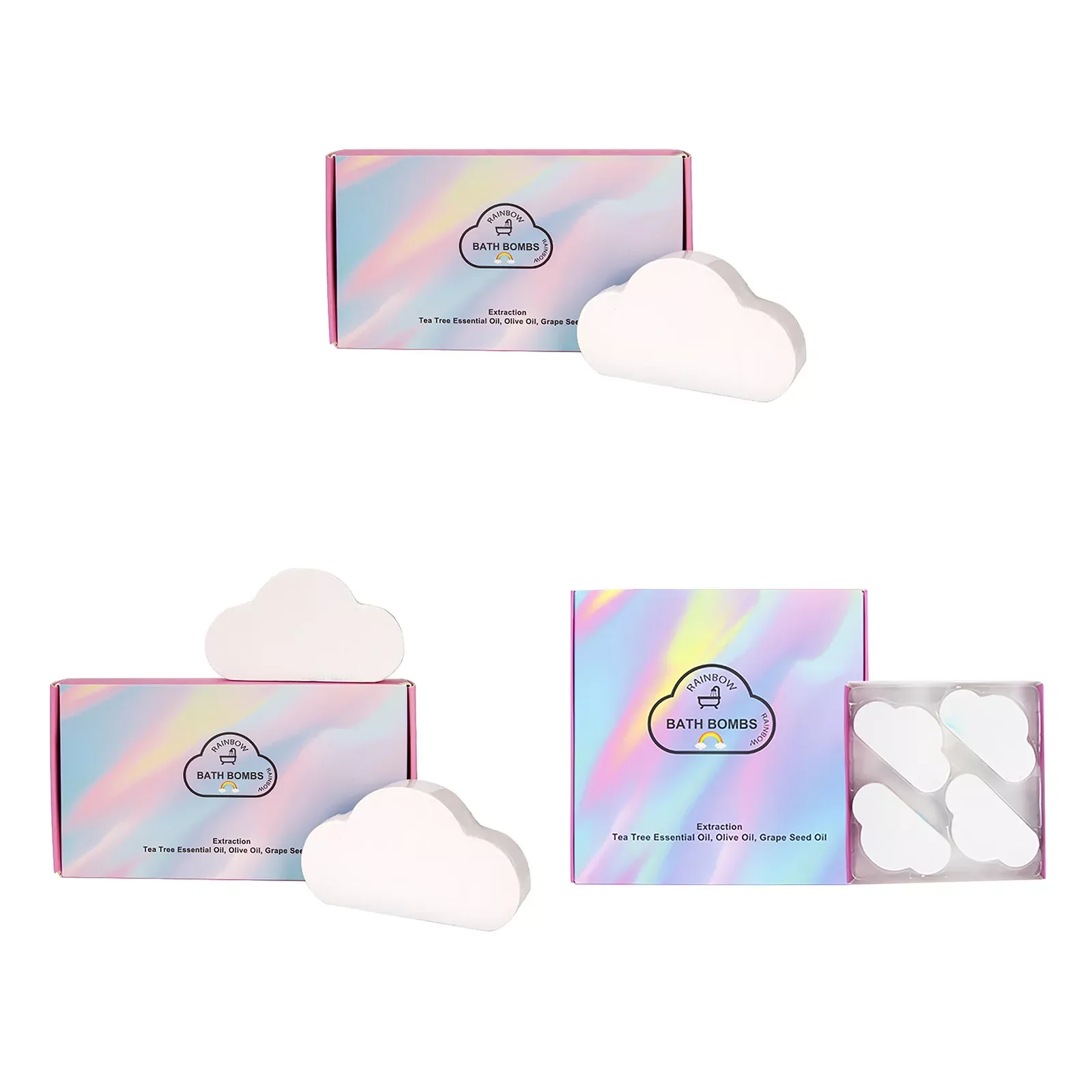 

NEW Vegan Makeup Brush Kids Rainbow Bombs And BubbleHandmade With Bubbles 1/2/4PC With Rainbow For Choose For Women Stone Remove